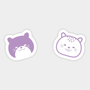 Ube and Taro Face Stickers Sticker